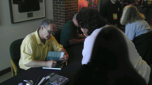 Chester Marcol signing at the Packer Pro Shop